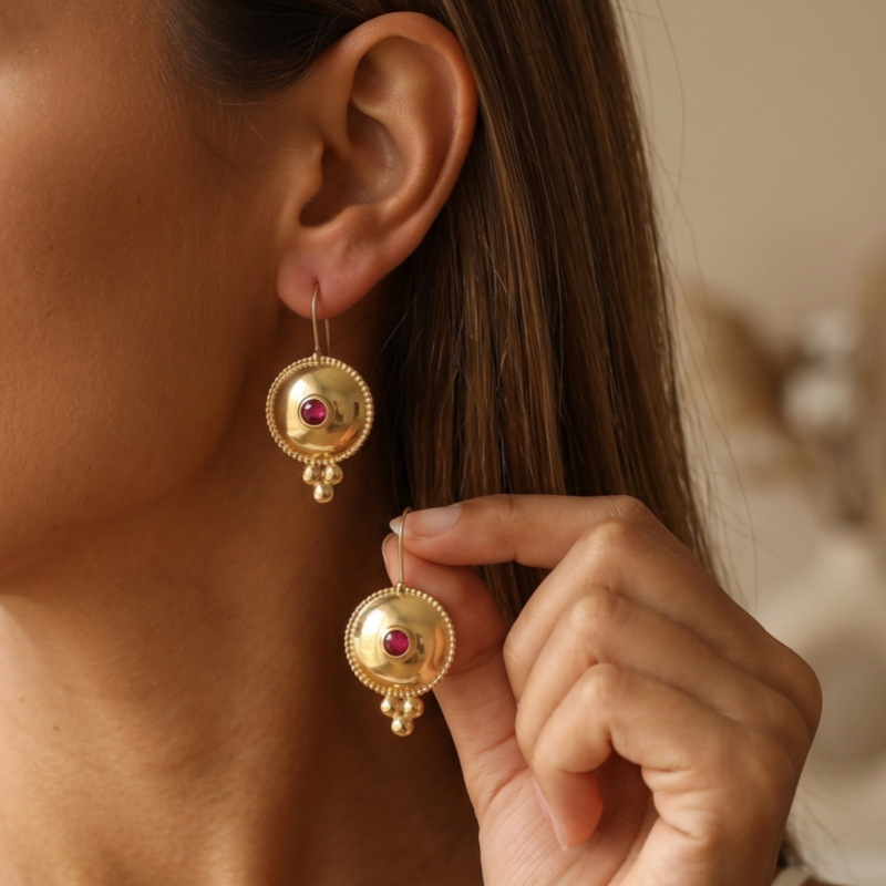 Ethnic Fashion Sale - Cross-border hot sale geometric gold round