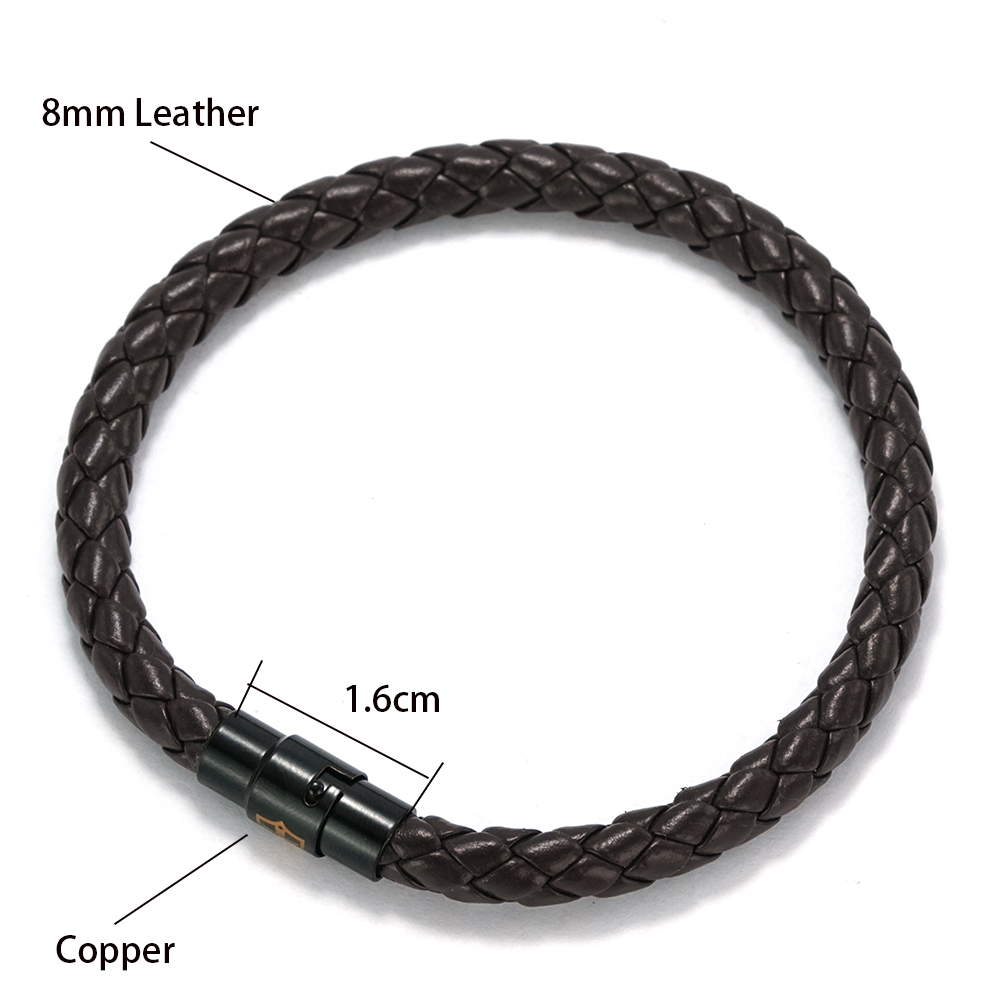 Minimalist Mens Braided Leathe - Ethnic Fashion Logo recension och pris