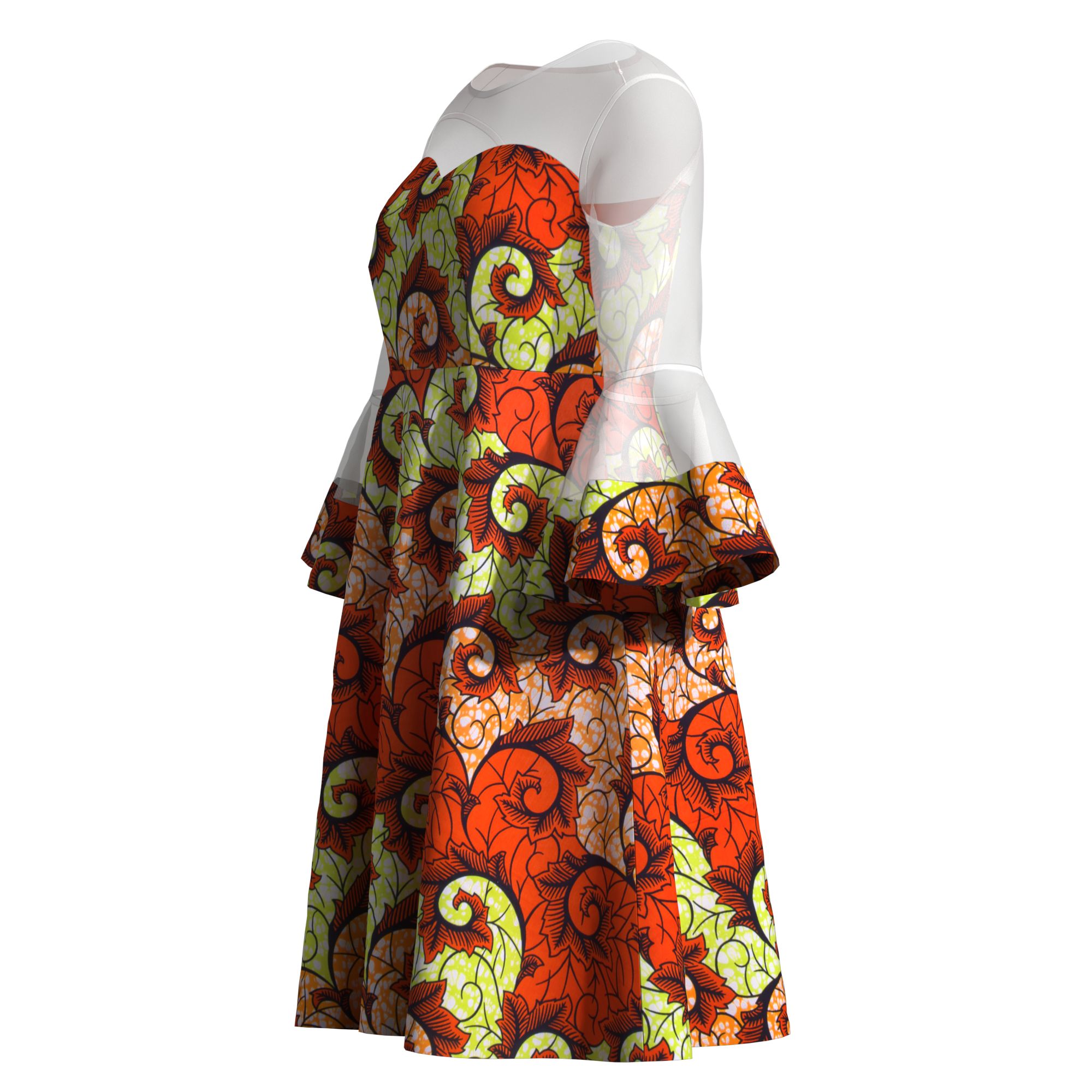Women African Ankara Print Mid - African Ankara Print recension och pris