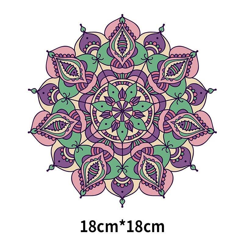 Iron On Patches Yoga Work Clot - Ethnic Fashion Logo recension och pris