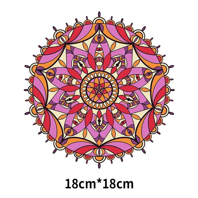Iron On Patches Yoga Work Clot - Ethnic Fashion Logo recension och pris