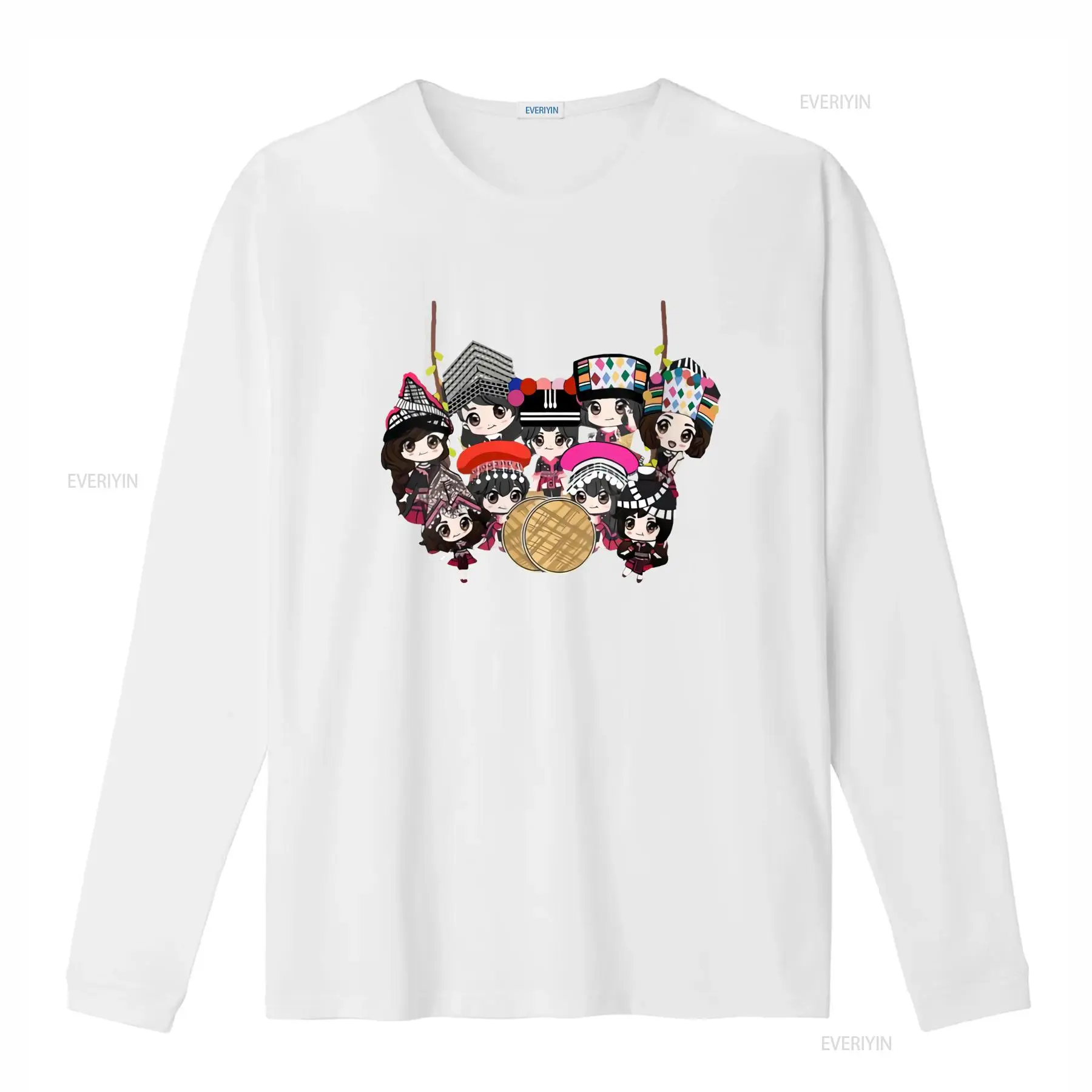 9 Hmong Girls Cartoon Print T  - Ethnic Wear Men'S Fashion recension och pris