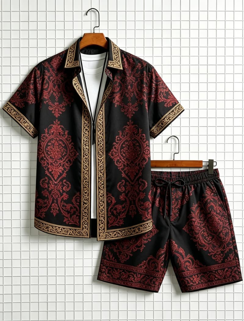 Men's ethnic border printed sh - Ethnic Fashion recension och pris