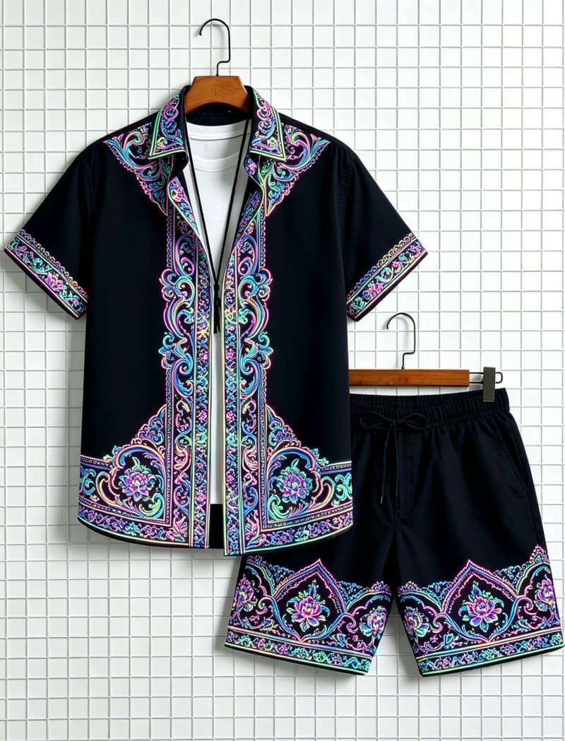 Men's ethnic border printed sh - Ethnic Fashion recension och pris