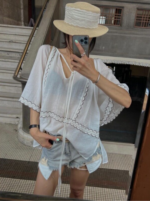 Korean Style Patchwork Lace-Up - Ethnic Fusion Fashion recension och pris