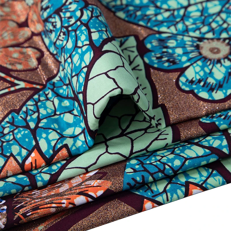 Cotton African Flash Gold Prin - African Ankara Print recension och pris