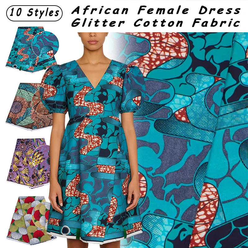 Cotton African Flash Gold Prin - African Ankara Print recension och pris