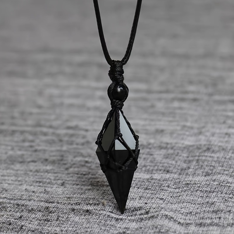 Black Obsidian Arrowhead Cryst - Ethnic Wear Men'S Fashion recension och pris