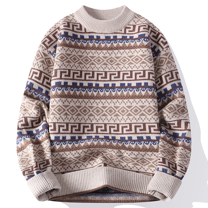 Trendy Men's Round Neck Sweate - Ethnic Wear Men'S Fashion recension och pris