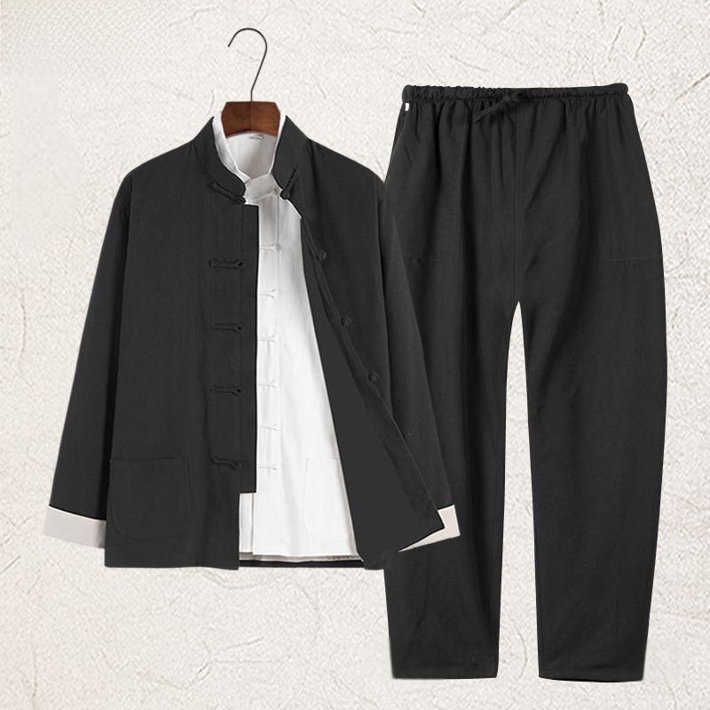 Summer Cotton Linen Youth Hanf - Ethnic Wear Men'S Fashion recension och pris