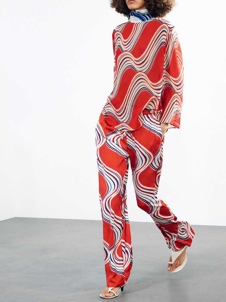 New Autumn Print Shirt Women's - Ethnic Fusion Fashion recension och pris